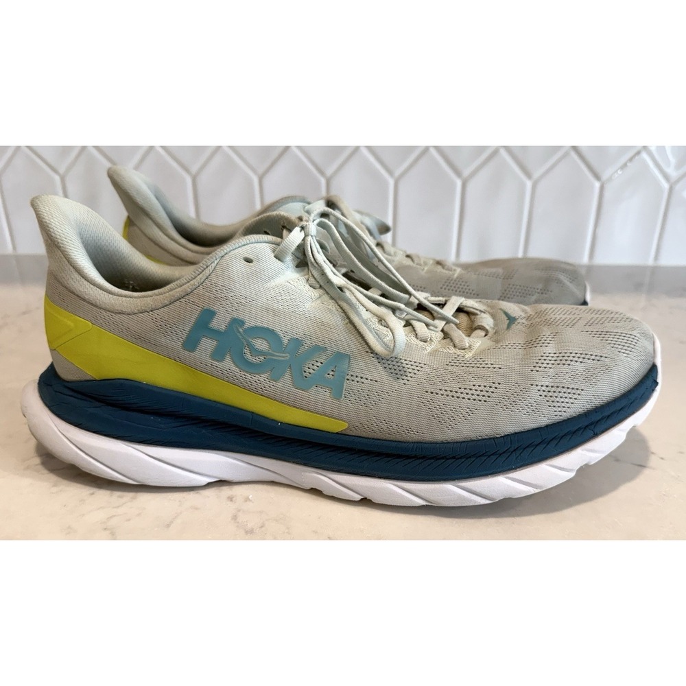 Hoka Shoes Men's 14D Hoka One One Mach 4 Running Shoes Blue/Teal